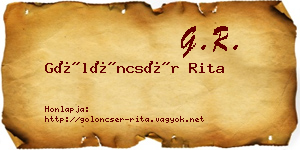 Gölöncsér Rita névjegykártya